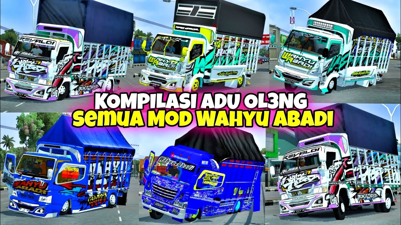 MENYALA GAK NIH.🤣 K0MP1L4SI ADU OL3NG BUSSID SEMUA MOD TRUK WAHYU ABADI DARI MASA || RAJANYA OLENG🔥