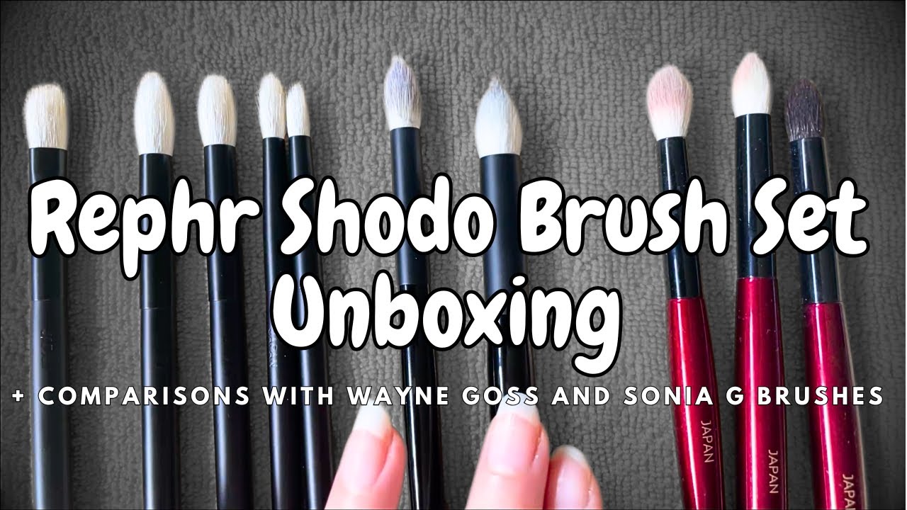 Unboxing and Comparisons: Rephr Shodo Brushes (with Wayne Goss E2/E3, Sonia G Crease Brushes)