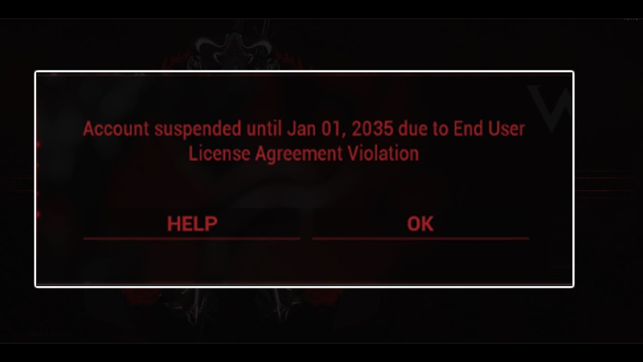 I GOT BANNED FROM WARFRAME