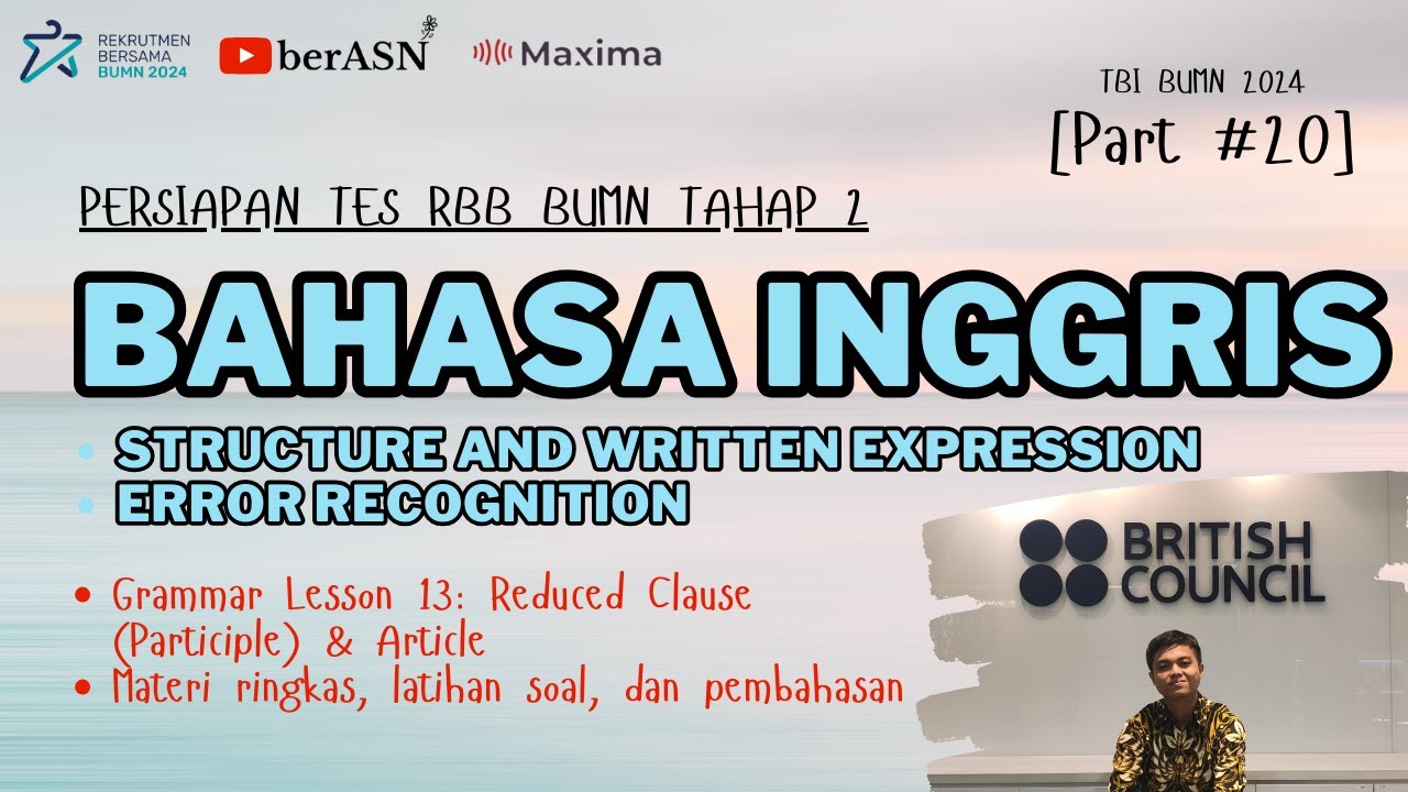 SOAL TBI BUMN | MATERI TBI BUMN | SOAL BAHASA INGGRIS TBI BUMN | TBI BUMN 2024 | PART 21