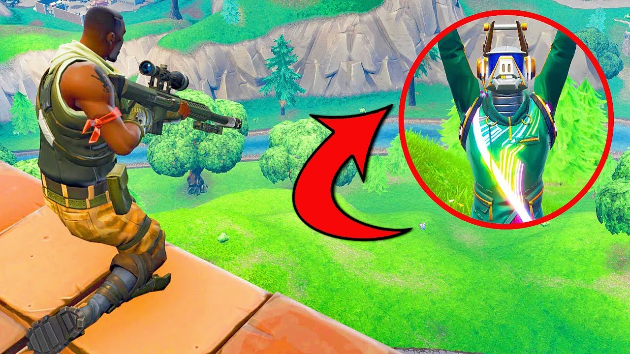 JE LAISSE LES ENNEMIS ME SNIPE SUR FORTNITE BATTLE ROYALE !