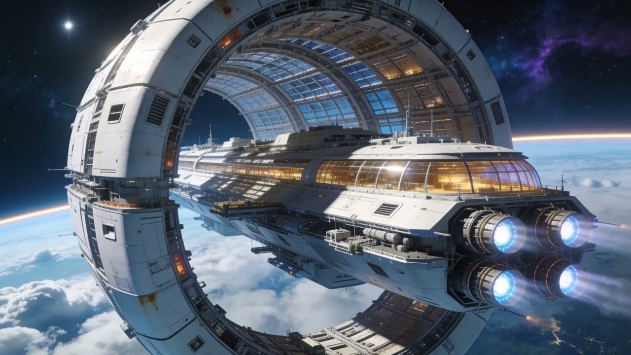 Spaceship on an Abandoned Planet | Cinematic Sci-Fi Exploration in Deep Space (4K) | Ambient Music
