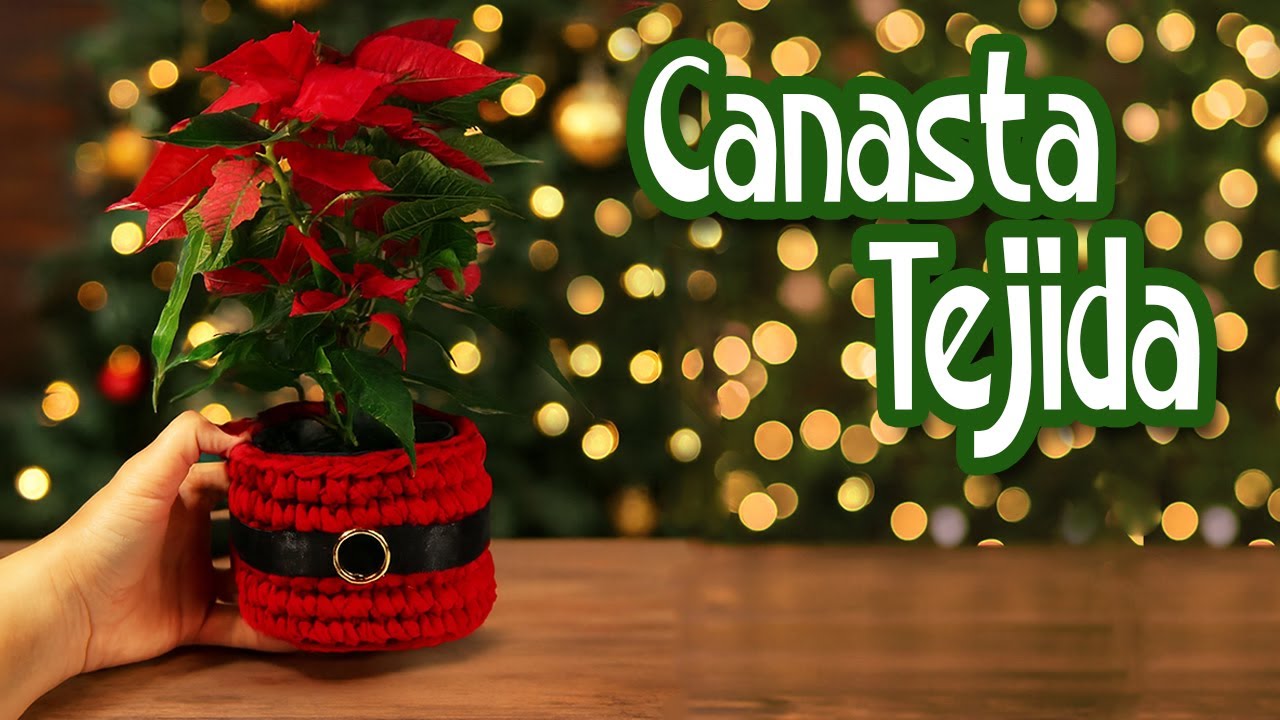 🎄¡Transforma trapillo en una canasta navideña adorable! 🎅🎄