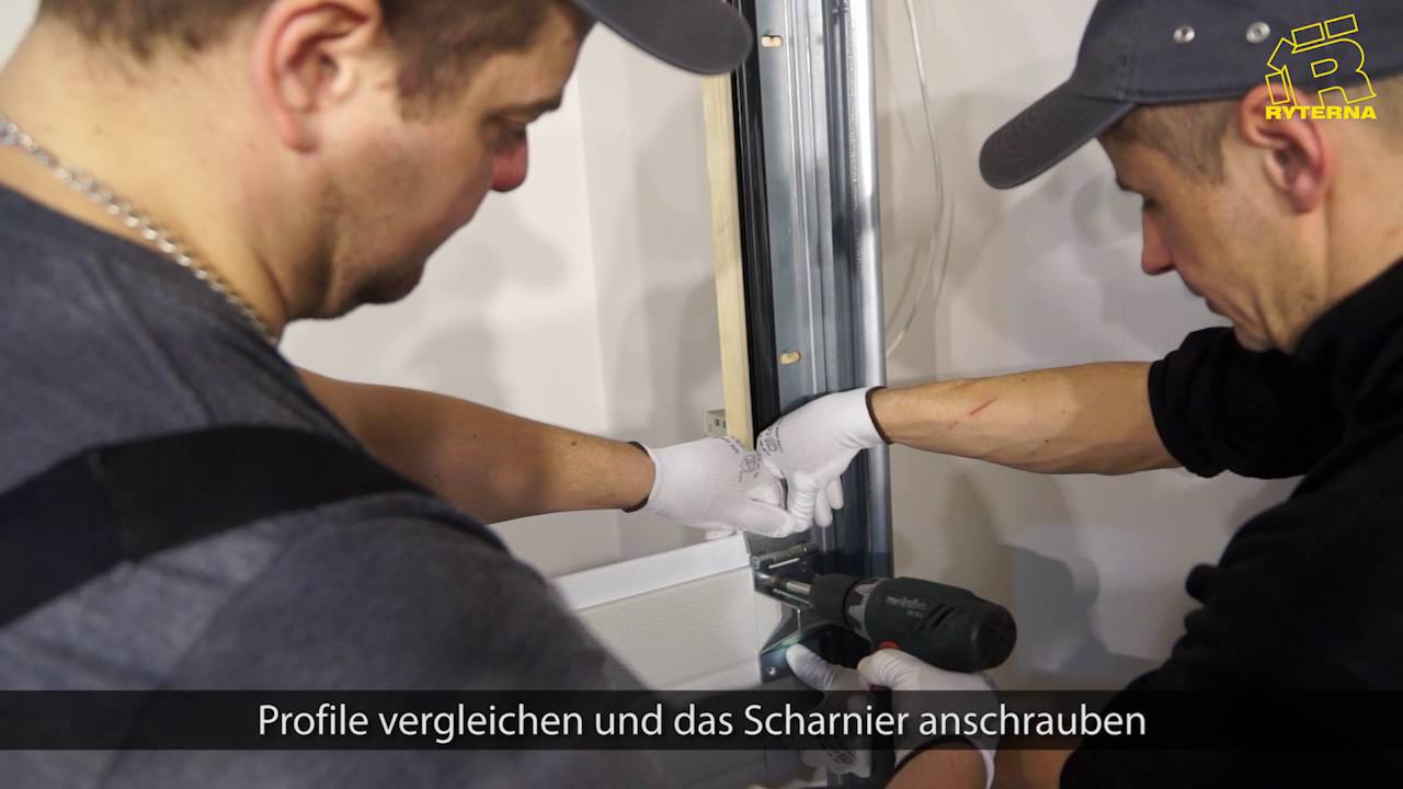 Montagevideo von Sektionaltor mit Schlupftür  1