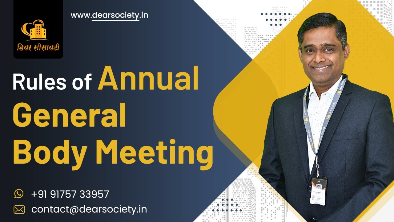 Annual General Body Meeting AGM Rules in Co-operative Housing society CHS - in marathi