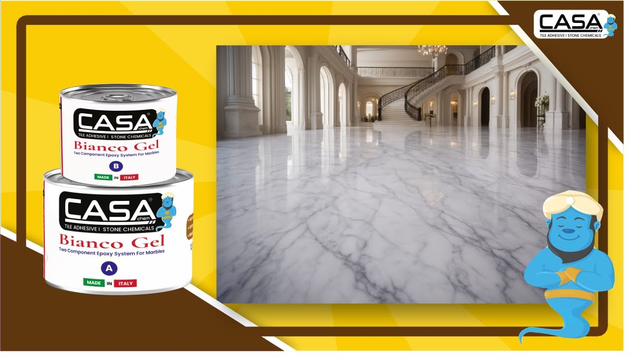 CASA CHEM - BIANCO GEL (Ultra White Gel-Joint/Crack Filler for Premium White Marble , Onyx)