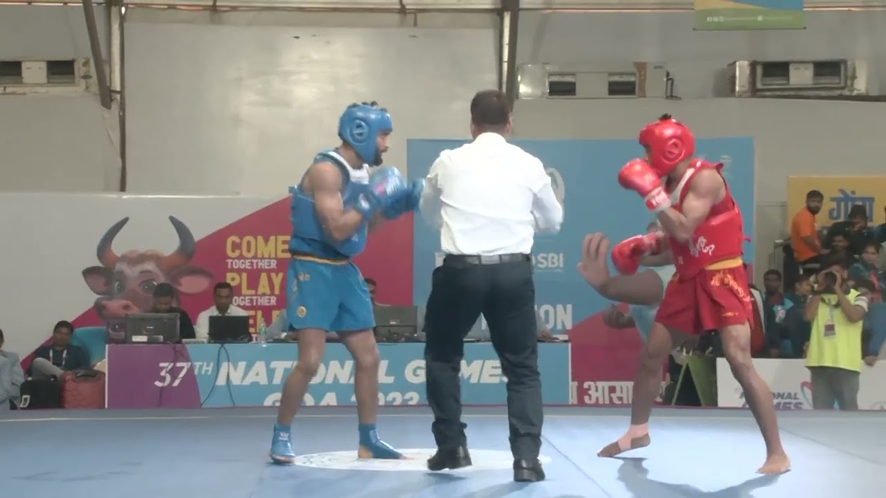 Wushu - SANDA Men's FINAL, 37th National Games Goa 2023 | DD Sports