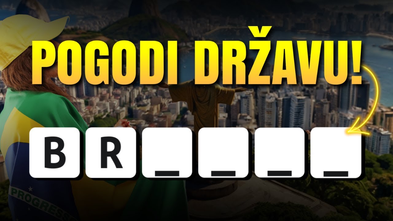 Pogodi traženu DRŽAVU na osnovu prva 2 SLOVA! 🧠 | Pogodi traženu riječ ✅