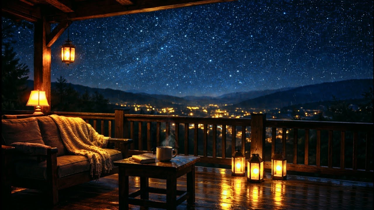 Gentle Rain on a Cozy Porch 🌧️ | Night Ambience for Relaxing & Sleeping