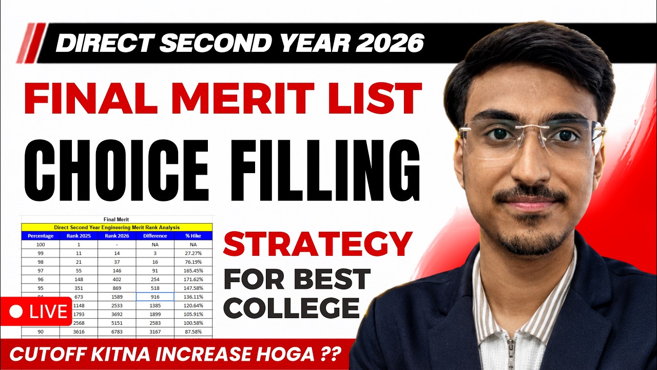 Direct Second Year Engineering Choice Filling Strategy 🔥 Final Merit List OUT | MSBTE DSE ADMISSION