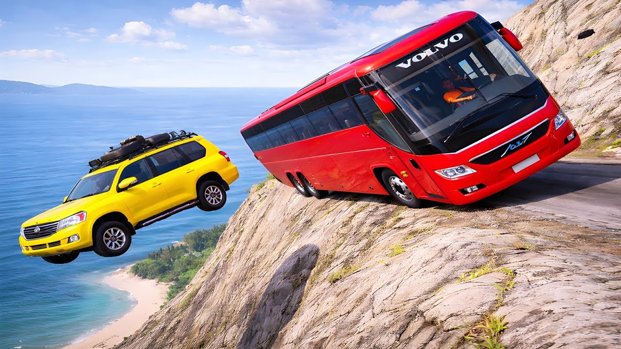 Cars vs Cliff Drops #15 - BeamNG Drive