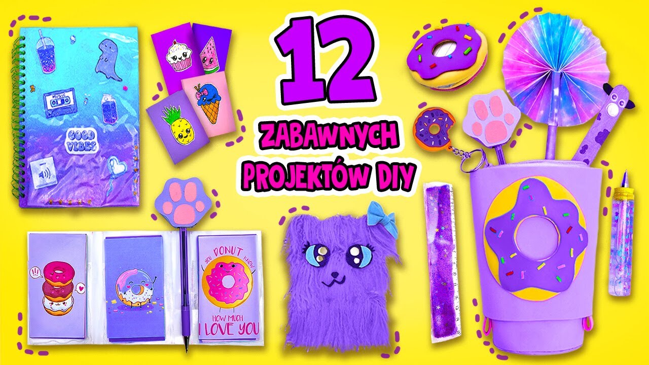 Nie przegap! 12 fajnych i kolorowych DIY - projekty szkolne, kt&oacute;re pokochasz! 🍩💖