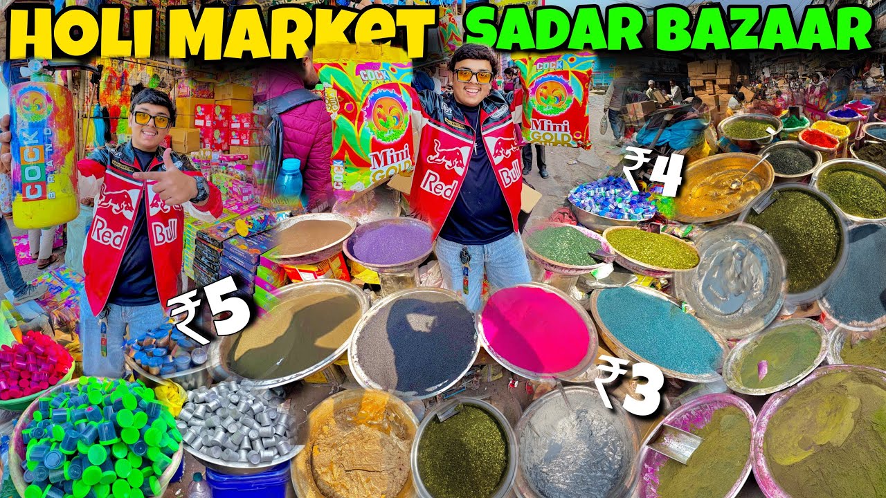 Delhi CHEAPEST HOLI MARKET 2026 🔥| SADAR BAZAAR HOLI MARKET | HOLI STASH | HOLI 2026