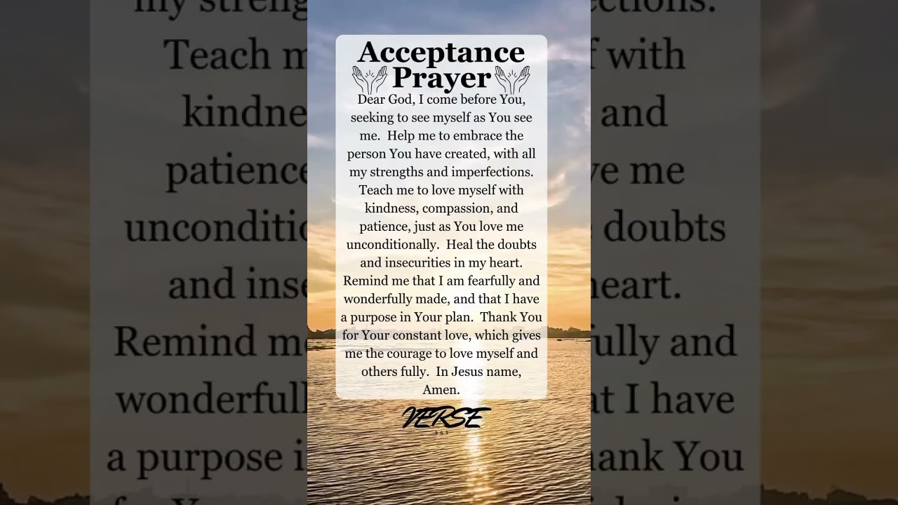 Embrace Yourself - A Powerful Prayer for Self Love and Acceptance #dailyprayer #prayer #pray #god