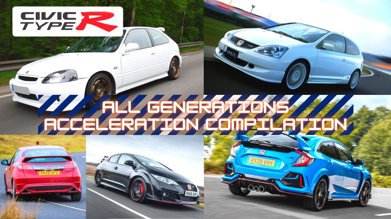 Honda Civic Type R All Generations Acceleration Compilation 2021