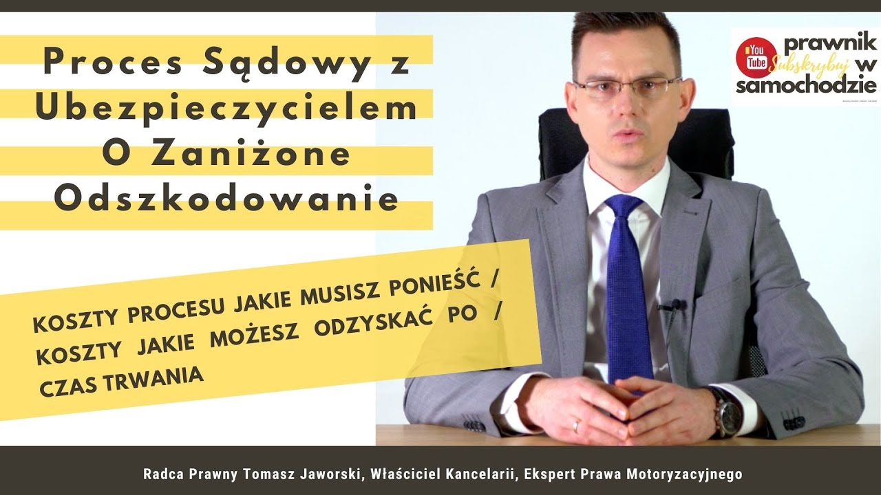 Odszkodowanie z OC sprawcy- proces sądowy z ubezpieczycielem - koszty, procedura, terminy
