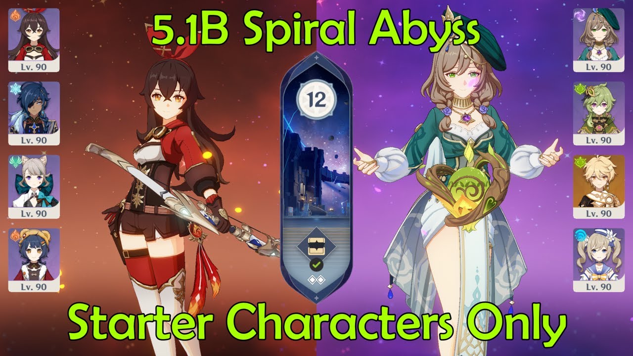 Starter Characters Only: 5.1B Spiral Abyss