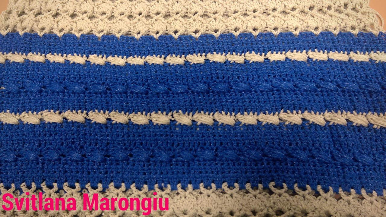 Punto intrecciato con maglie alte  all'uncinetto - spiegazione punto uncinetto