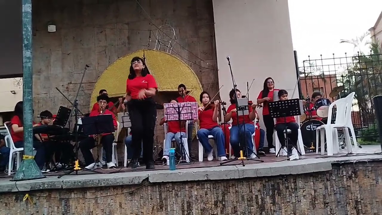 Presentacion del último día del grupo gea grupo ensamble armonía 432 en el parque bolivar 