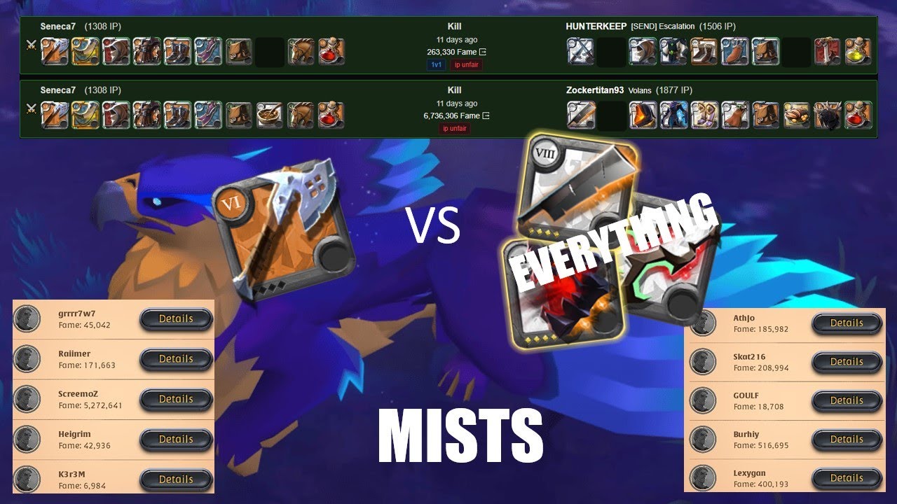 T6 Battleaxe Curbstomping Everyone in Mists (only ~1100 IP needed)