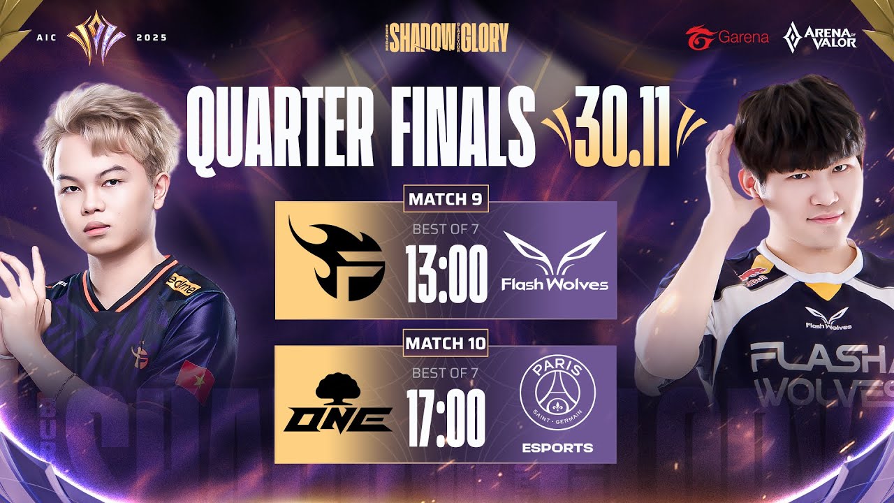 FPT vs FW | ONE vs PSG | QUARTER FINALS | AIC 2025 (30/11)