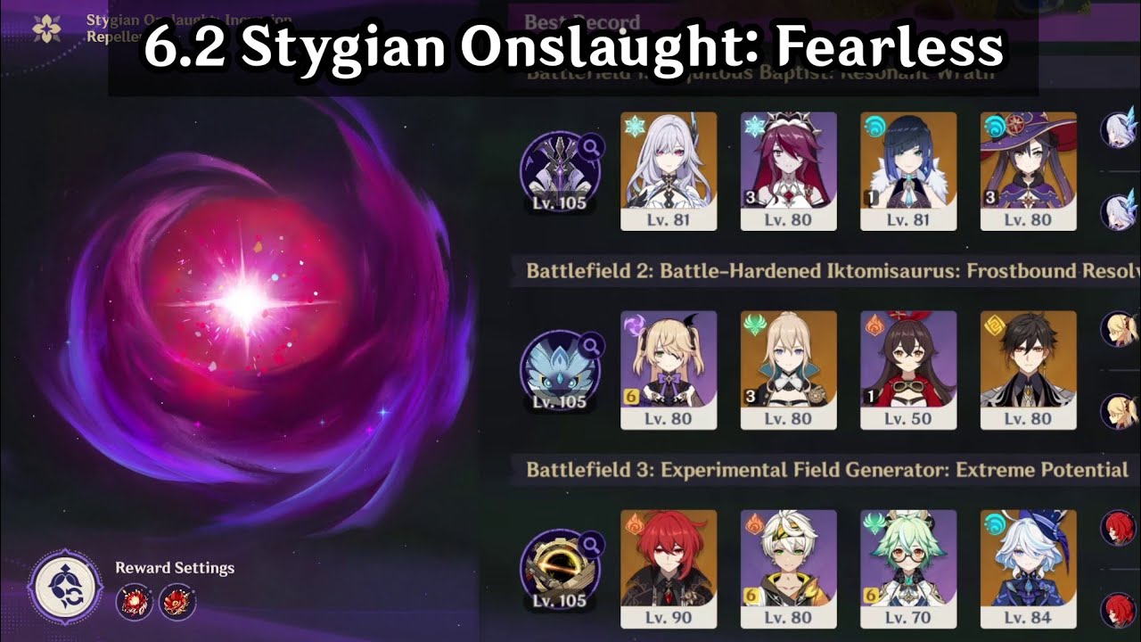 Low Invest Diluc + Skirk + Jean | 6.2 Stygian Onslaught: Fearless | Genshin Impact