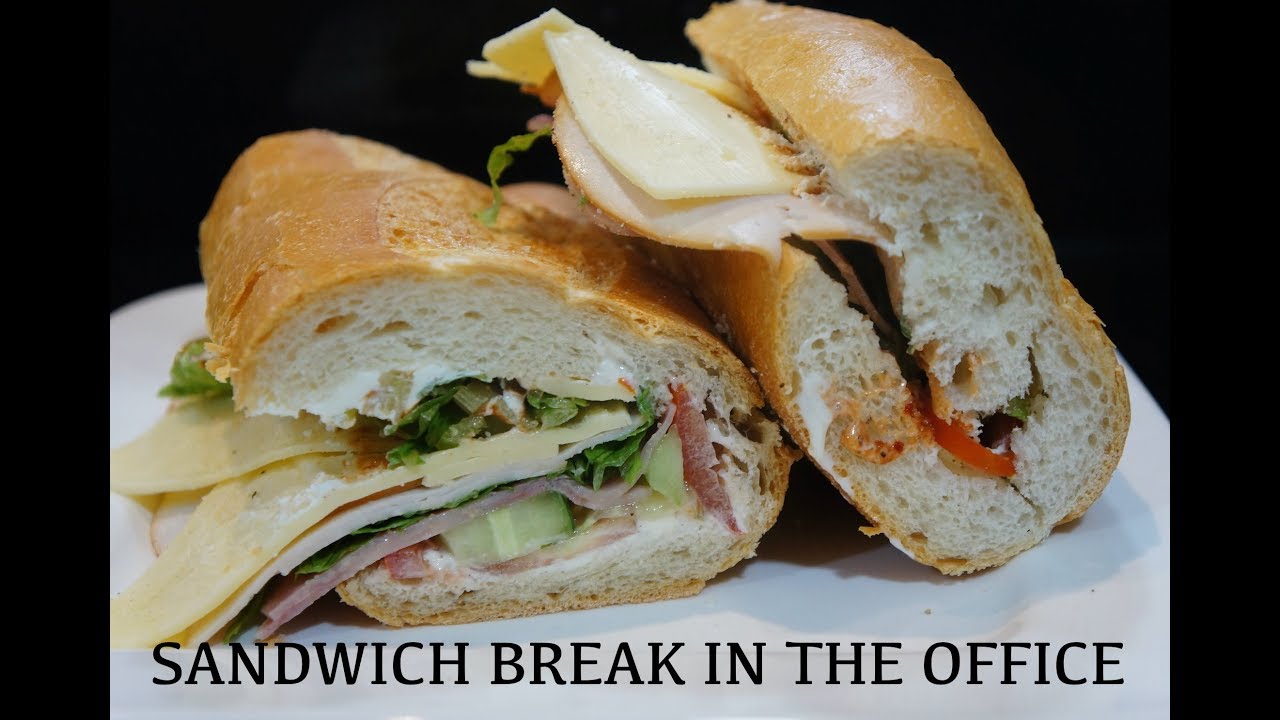 Cheese Sandwich in the office - Baguette Cold Cuts - Scooby Snack