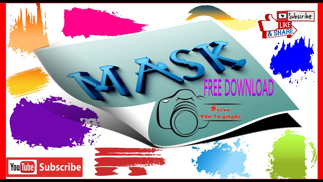 Water Color Masks PNG Files Free Download☁️❄ | Paint Mask File | For Photoshop Designing