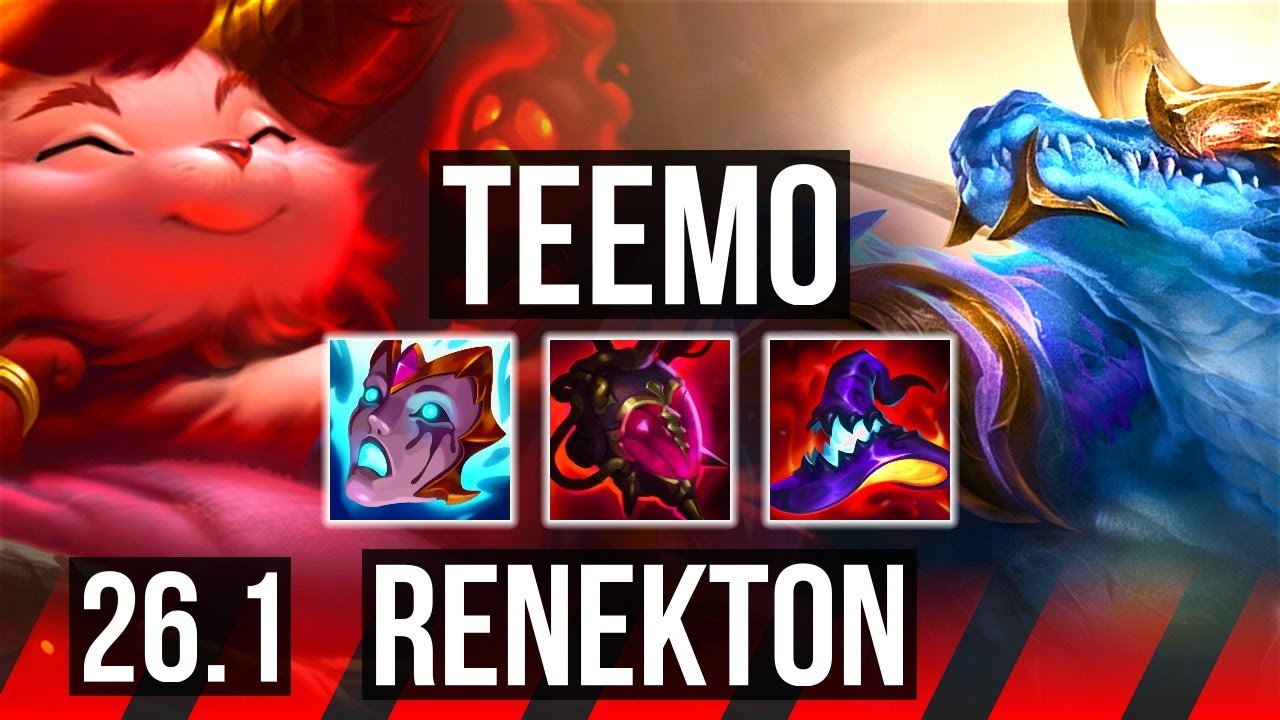 TEEMO vs RENEKTON (TOP) | Electrocute | EUW Master | 26.1