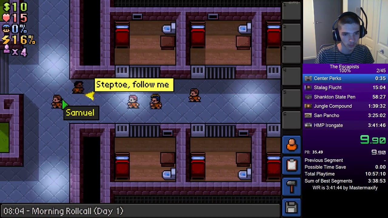 The Escapists - PC 100% Speedrun In  02:15:09 (Former World Record)