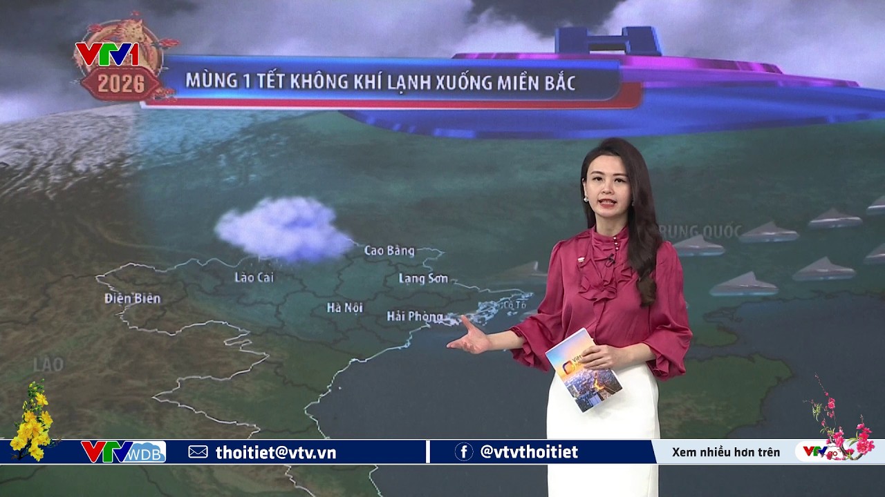 Dự báo thời tiết 18h45 - 15/02/2026 | Mùng 1 Tết không khí lạnh xuống miền Bắc | VTVWDB