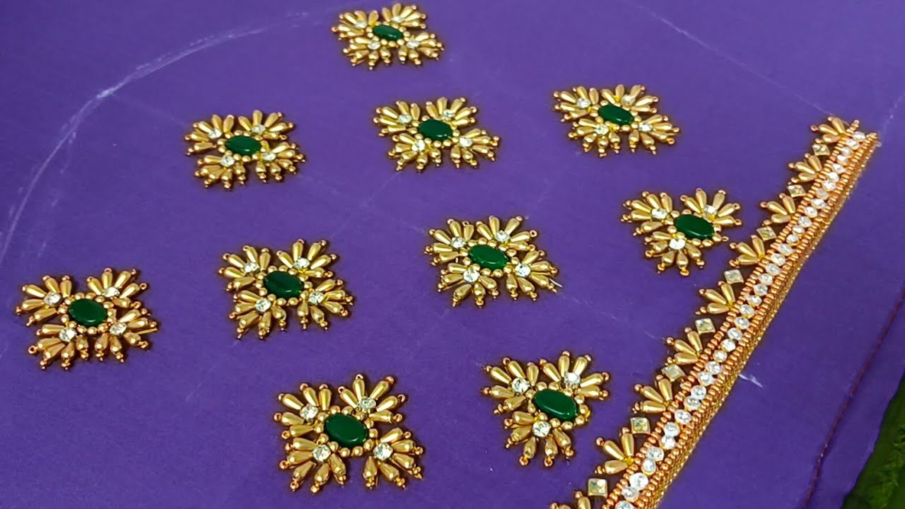 Embroidery with wheat beads|For beginners