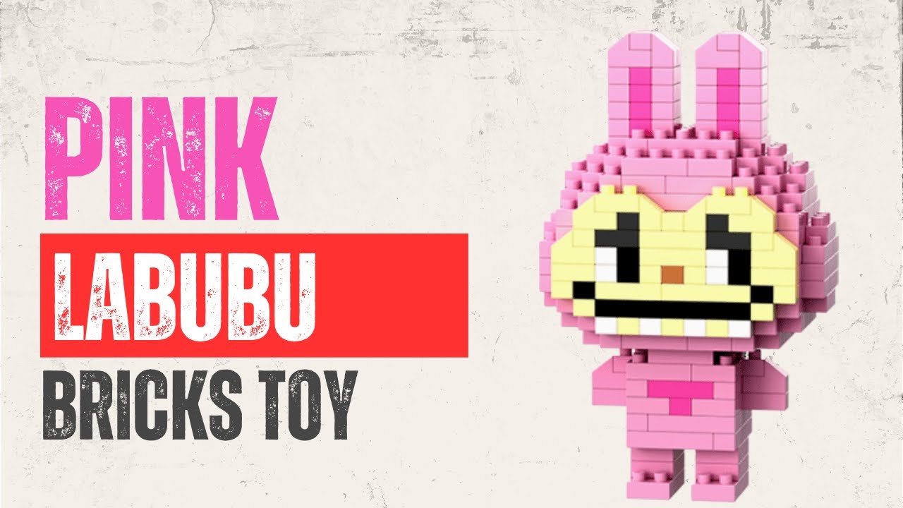 E3059 Pink Labubu 💗 | Cute Building Blocks Toy Assembly Tutorial