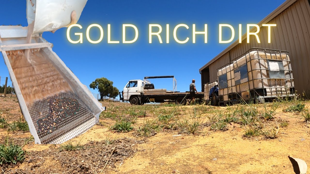 GOLD Rich Pay Dirt from West Australian Outback - Running through Home Made Classifier and Sluice