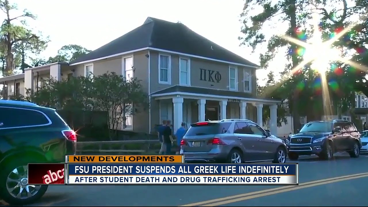 FSU fraternities, sororities suspended after pledge is found dead following party