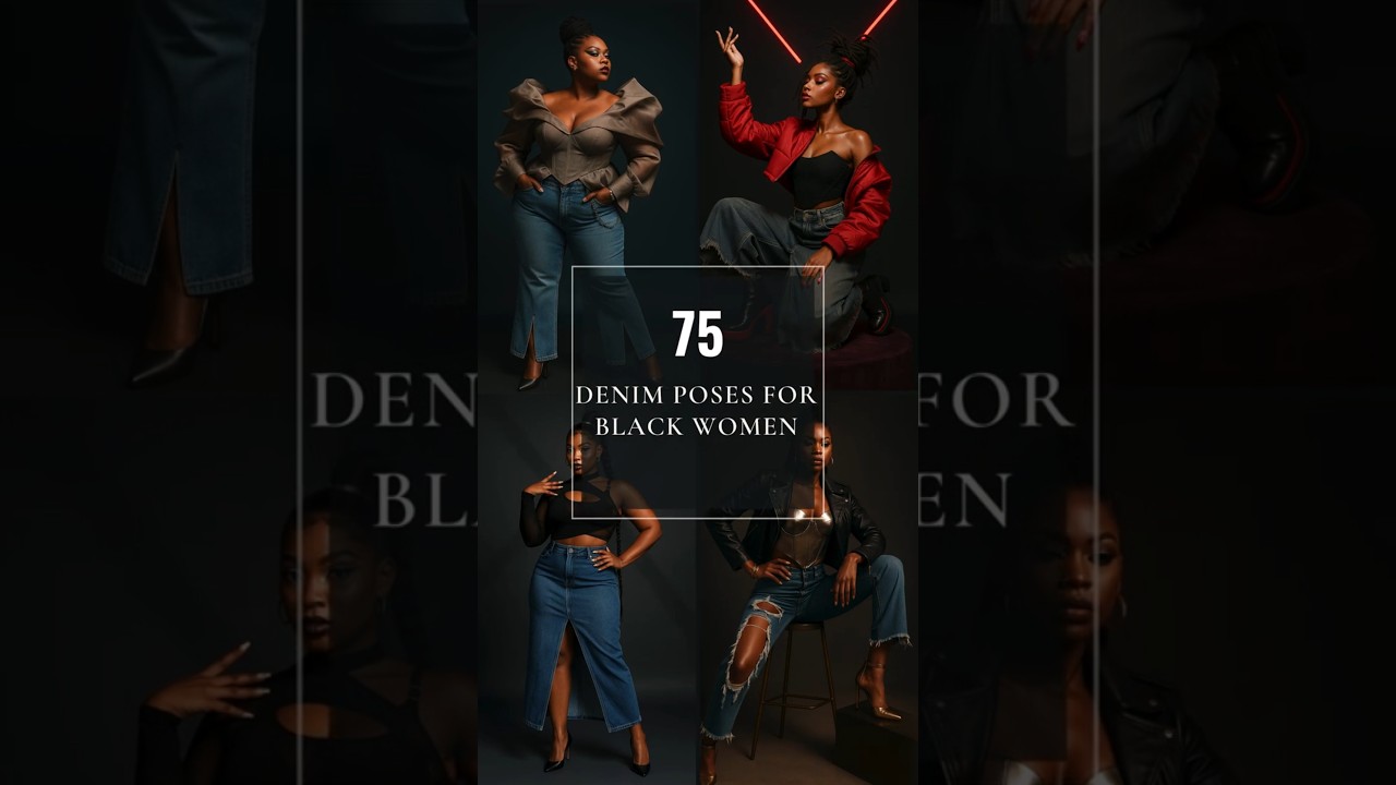 How to Pose in Denim Like a Queen 👑  #Shorts for Black Women