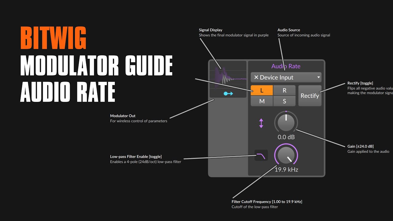 Audio Rate - Bitwig Modulator Guide