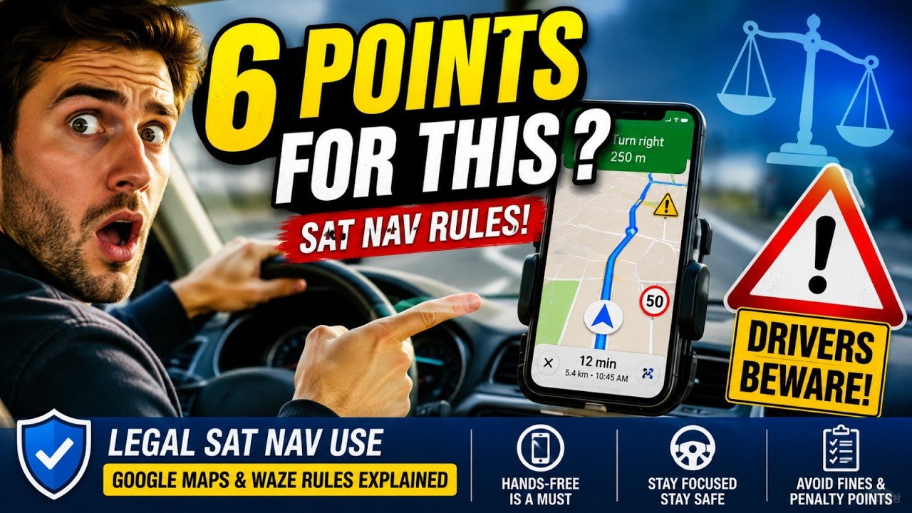 Legal Sat Nav Use Explained: Avoid 6 Penalty Points (Google Maps & Waze Rules)