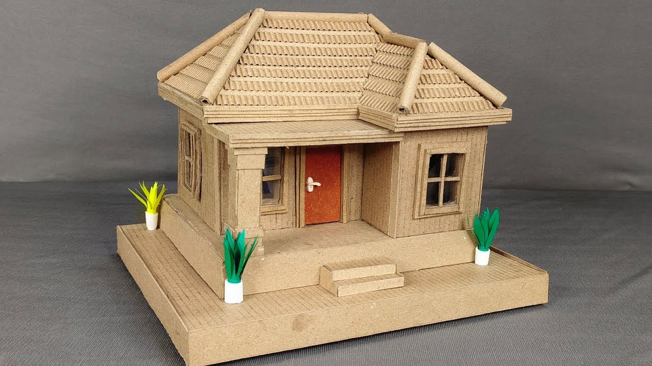 Cardboard Small House | How to make cardboard house | Cardboard House 🏠 easy 