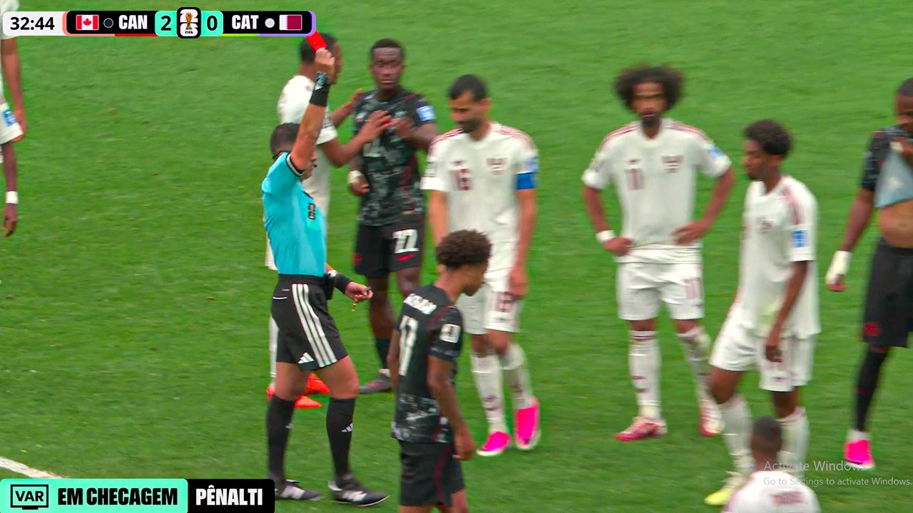 Homam Ahmed Red Card vs Canada  | بطاقة حمراء لهُمام الأمين | Qatar vs Canada 3-0 | Fifa WC 2026