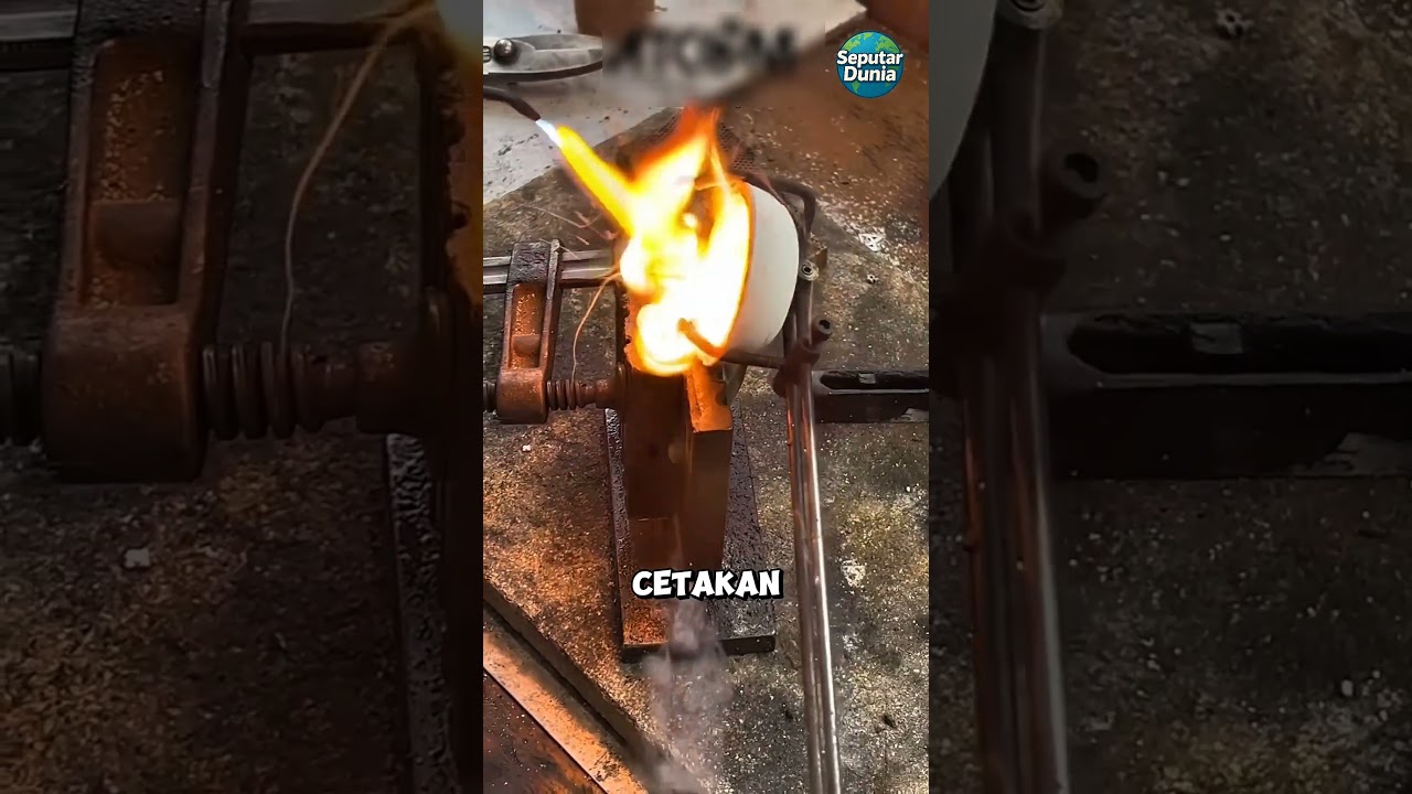 Proses membuat cincin dari emas batangan #gold #shorts #shortvideo