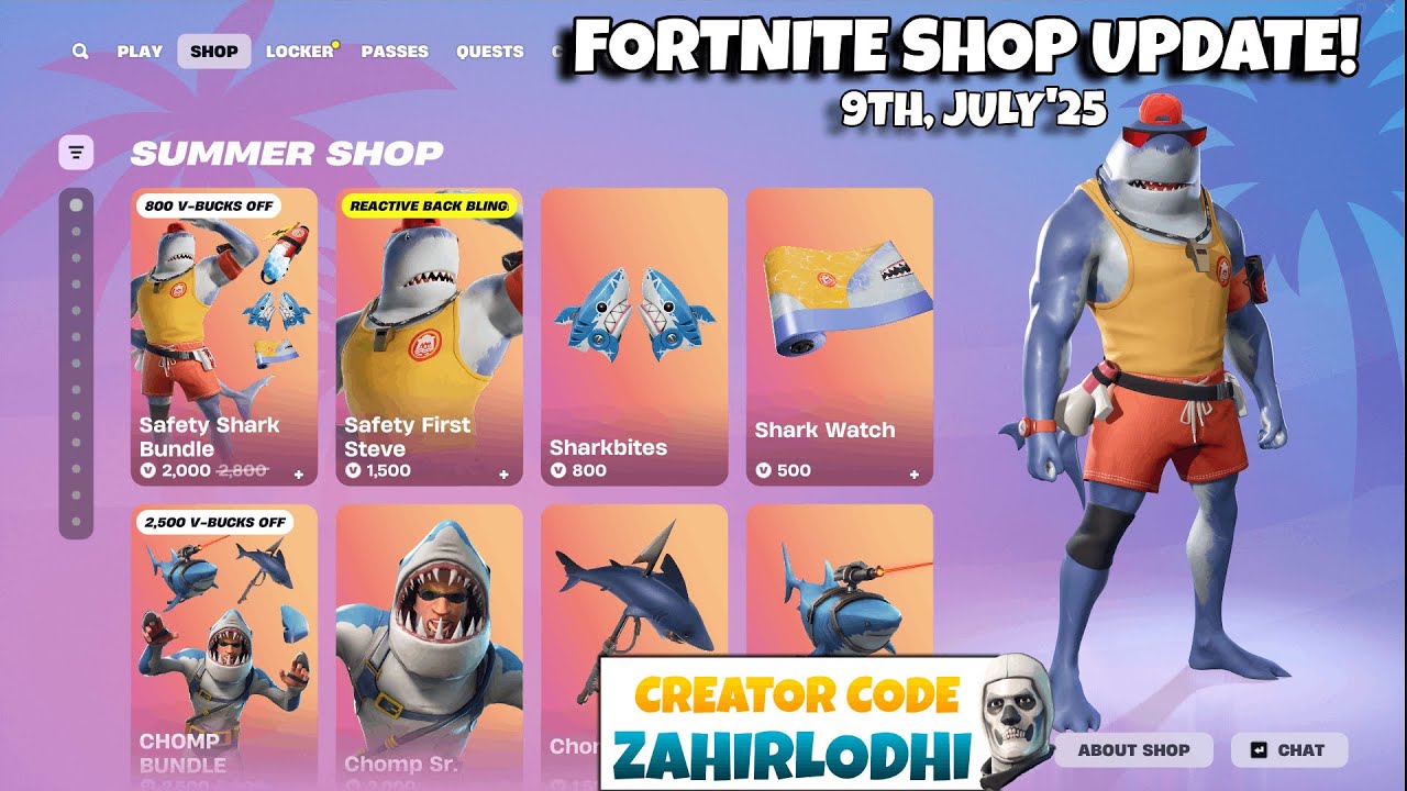 SUMMER SKINS ROTATION! Fortnite Shop [9th July, 2025] (CH6 S3)