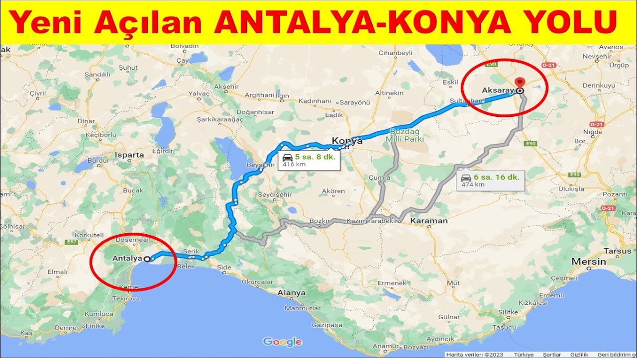 Yeni açılan ANTALYA-KONYA yolu NASIL?