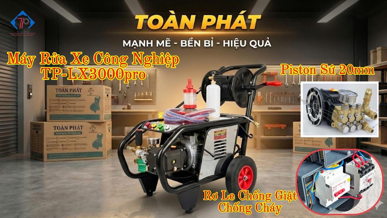 Toàn Phát Việt Nam Giao hàng tận nơi máy rửa xe công nghiệp Toàn Phát TP LX 3000 Pro tại Đông Anh