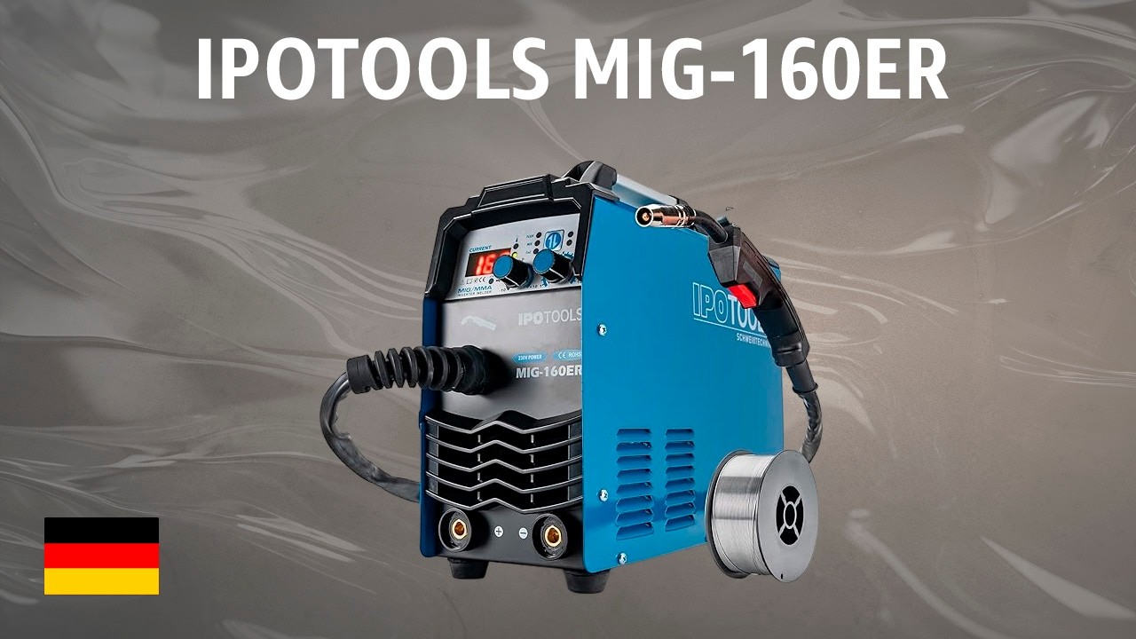 Inverter Schweißgerät MIG MAG IPOTOOLS MIG-160ER | TEST | Deutsch