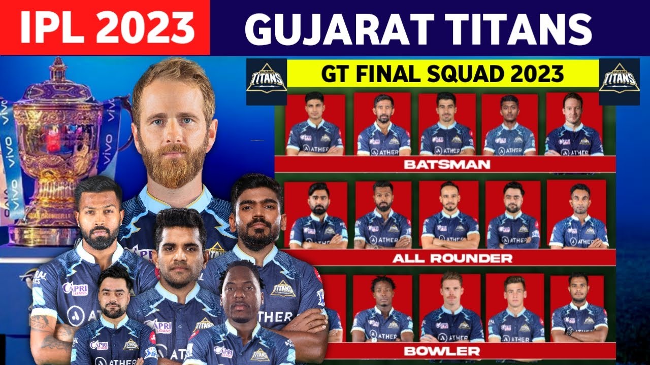 IPL 2023 - Gujarat Titans Final Squad | Gujarat Full Squad For IPL 2023 | gt 2023 squad