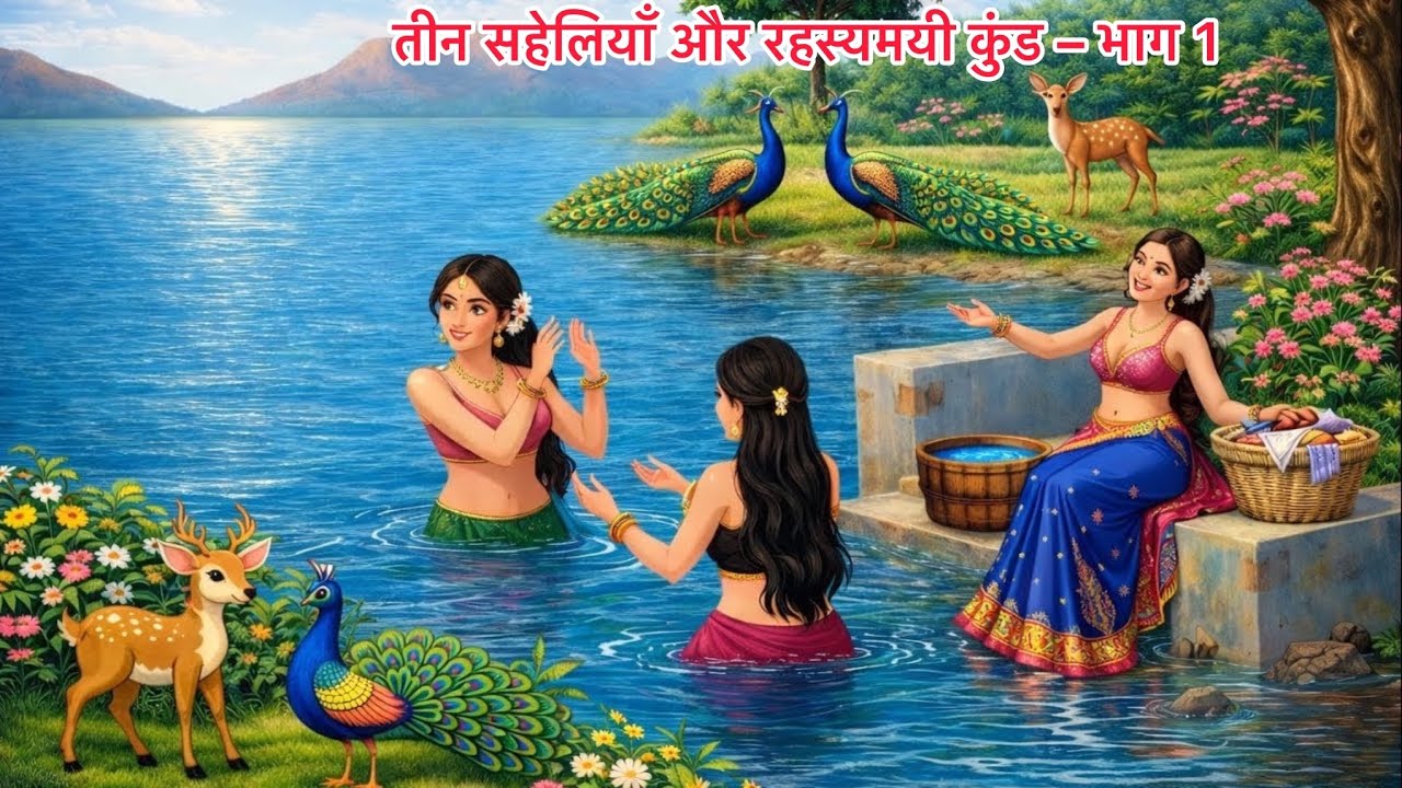तीन सहेलियाँ और कुंड तालाब का रहस्य – भाग एक | hindi kahani|Moral stories|hindi cartoon 