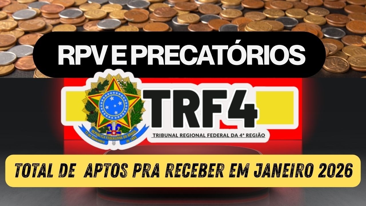 RPV E PRECAT&Oacute;RIOS - TRF4 J&Aacute; COME&Ccedil;OU AS QUITA&Ccedil;&Otilde;ES DE JANEIRO 2026 VEJA QUANTOS V&Atilde;O RECEBER POR ELE.