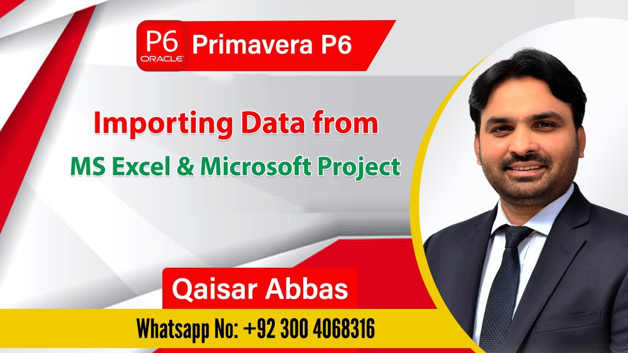 Import Data from MS Excel and MS Project into Primavera P6   #primavera #primaverap6