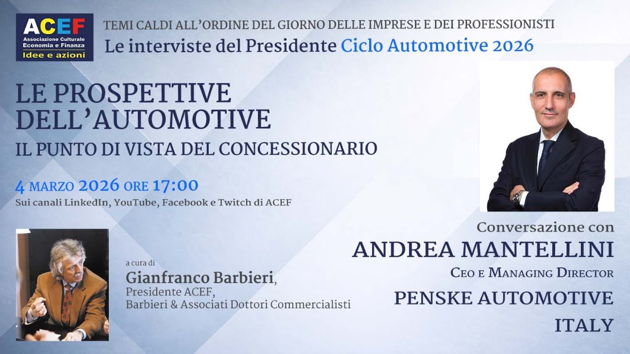 Prospettive dell'automotive - Andrea Mantellini, CEO Penske Italia